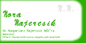 nora majercsik business card